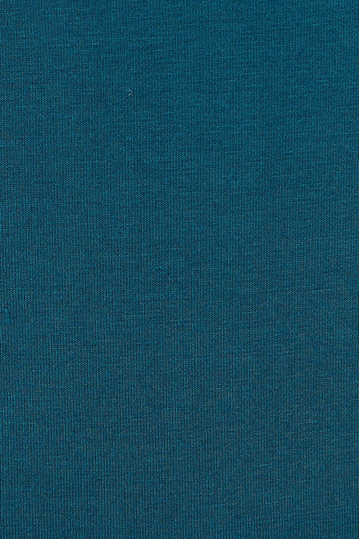 Paula Retro Twisted V-Neck Top in Peacock Blue