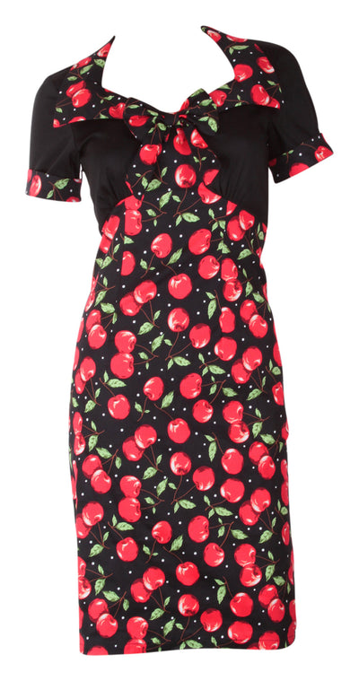 Jayne Vintage Style Wiggle Cherry Dress