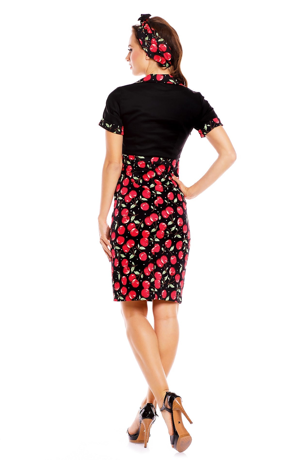 Jayne Vintage Style Wiggle Cherry Dress