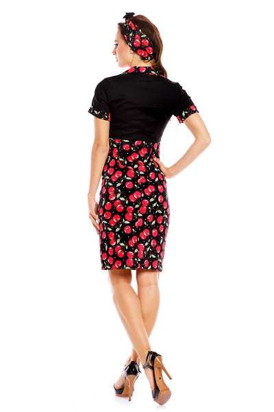 Jayne Vintage Style Wiggle Cherry Dress