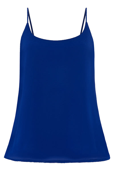 Audrey Strappy Rayon Top in Royal Blue