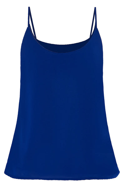 Audrey Strappy Rayon Top in Royal Blue