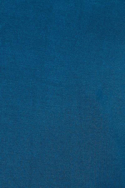 Nicole Retro Double Tie Keyhole Top in Peacock Blue