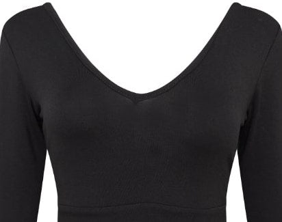 Sharon Retro Twist Back Top in Black