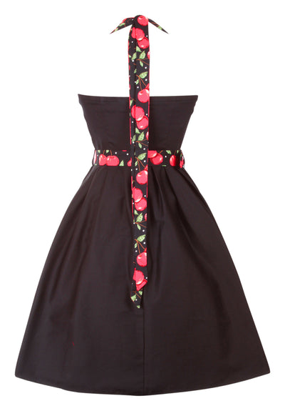 Sophie Rockabilly 1950s Dress in Black-Cherry