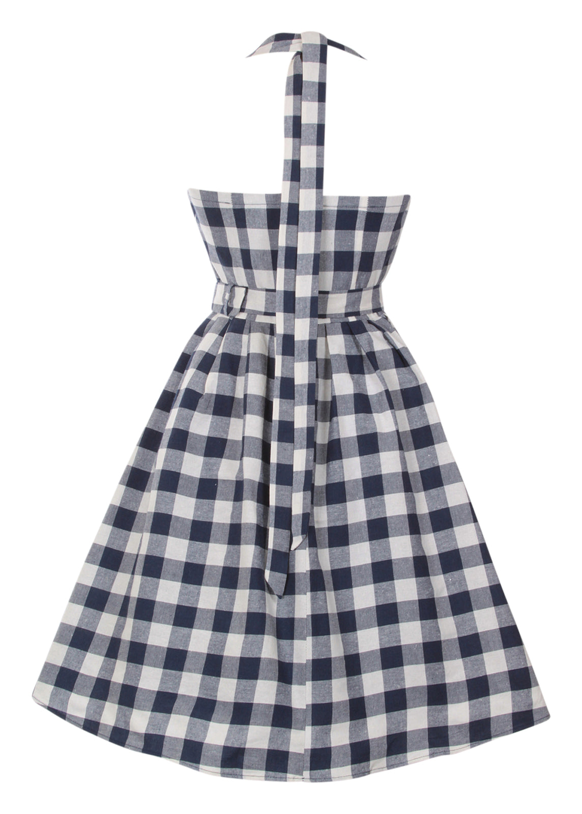 Navy Check Dress on dummy