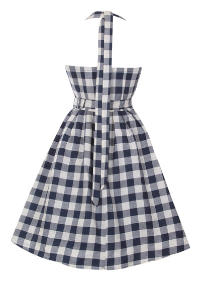 Navy Check Dress on dummy