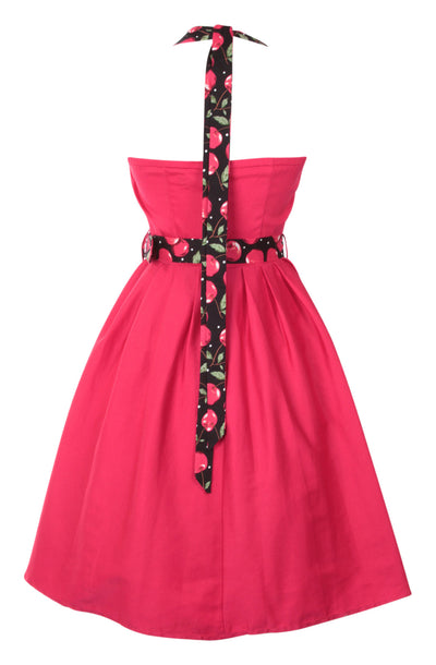 Sophie Two Toned Rockabilly 1950s Dress in Red-Cherry