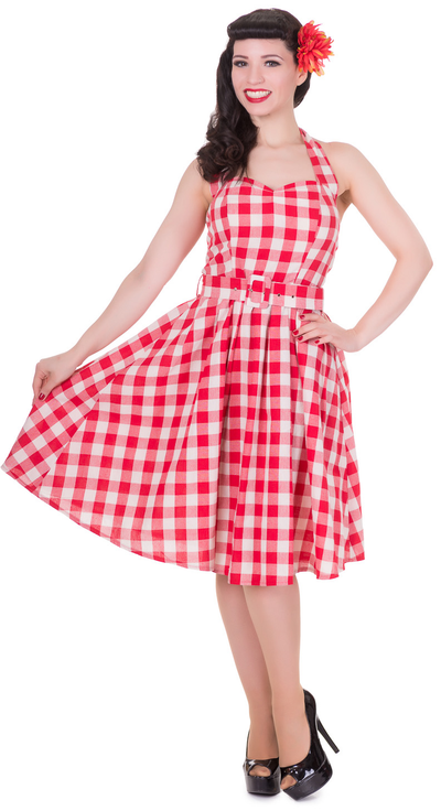 Red Tartan Vintage Dress