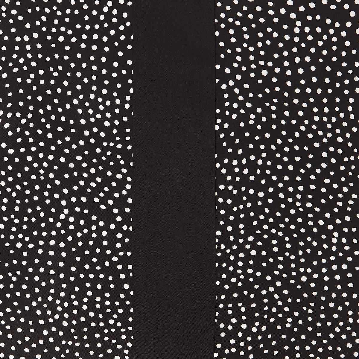 Judith Cotton Retro Pleated Dress in Black with White Polka Dot