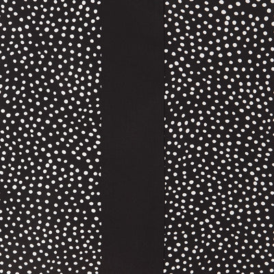 Judith Cotton Retro Pleated Dress in Black with White Polka Dot