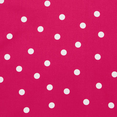 Laura Deep V Neck Polka Dot Swing Dress in White/Black and Hot Pink/White
