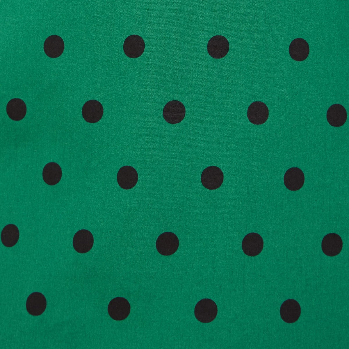 Laura 1950s Deep V Cleavage Polka Dot Dress in Green/Black