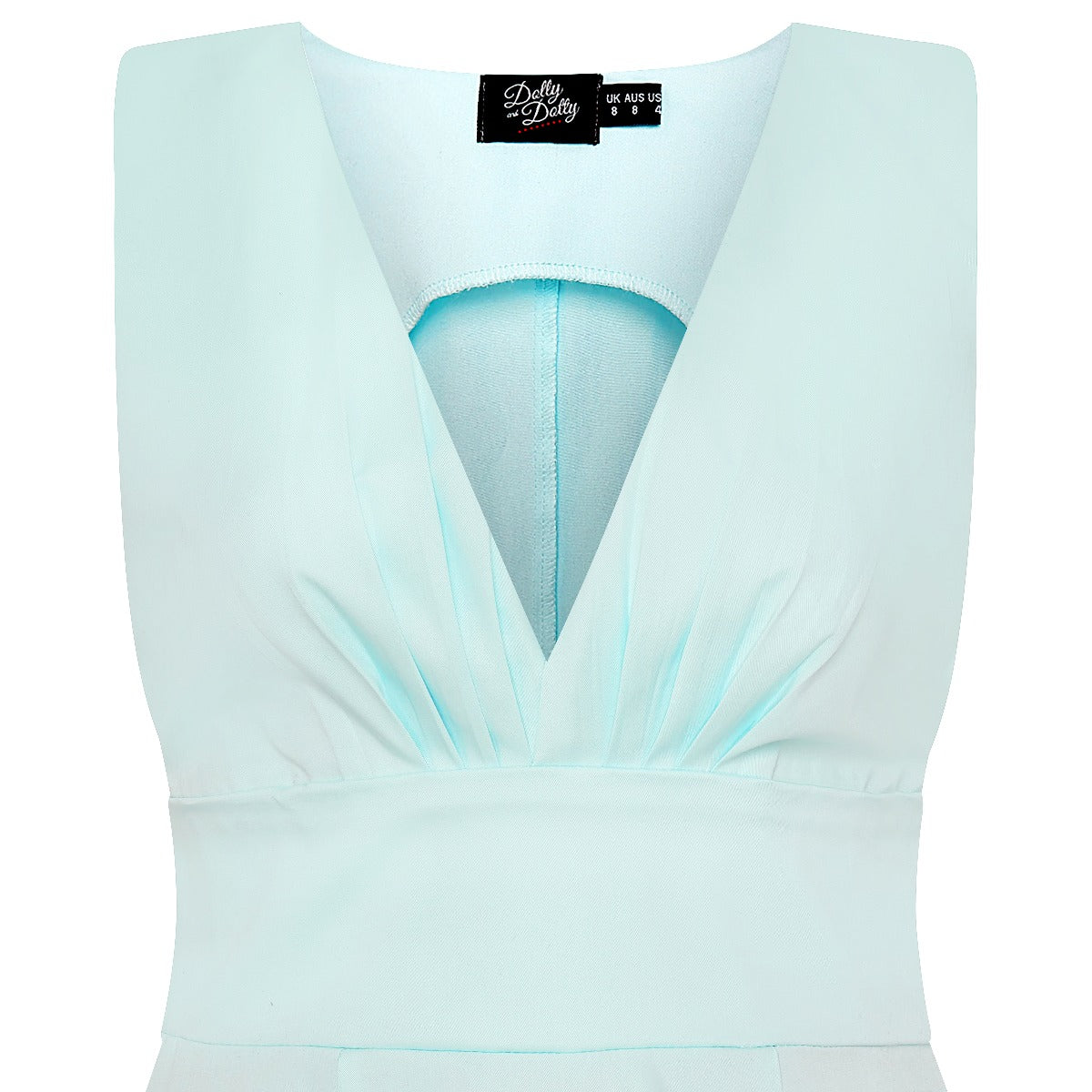 Laura Deep V Swing Dress in Pale Blue