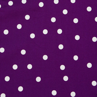 Laura 1950s Deep V Cleavage Polka Dot Dress in Purple/White
