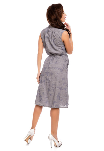 Mary Casual Vintage Inspired Day Dress in Blue Butterflies