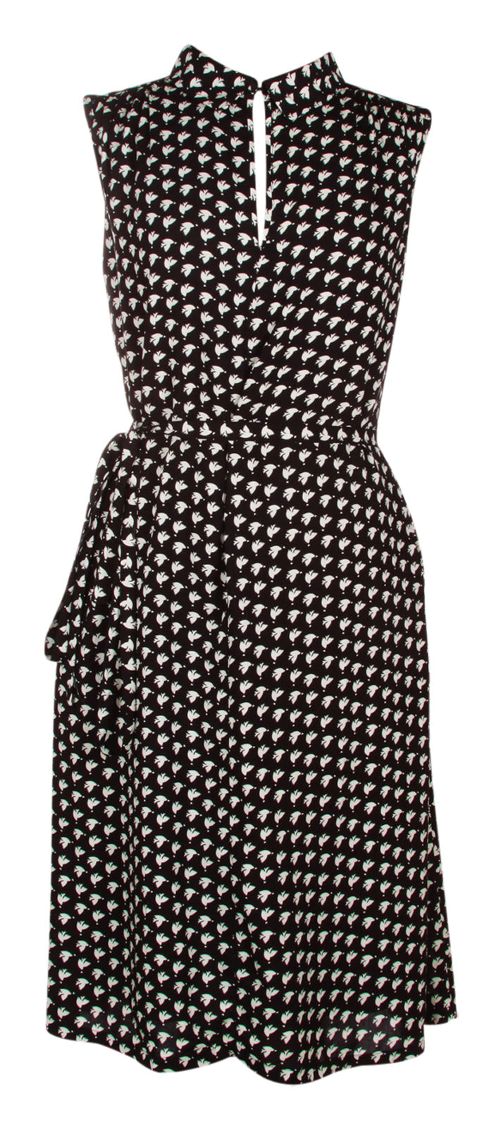 Mary Casual Vintage Inspired Day Dress in Black Birds
