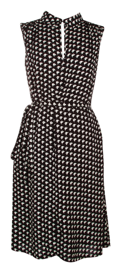 Mary Casual Vintage Inspired Day Dress in Black Birds
