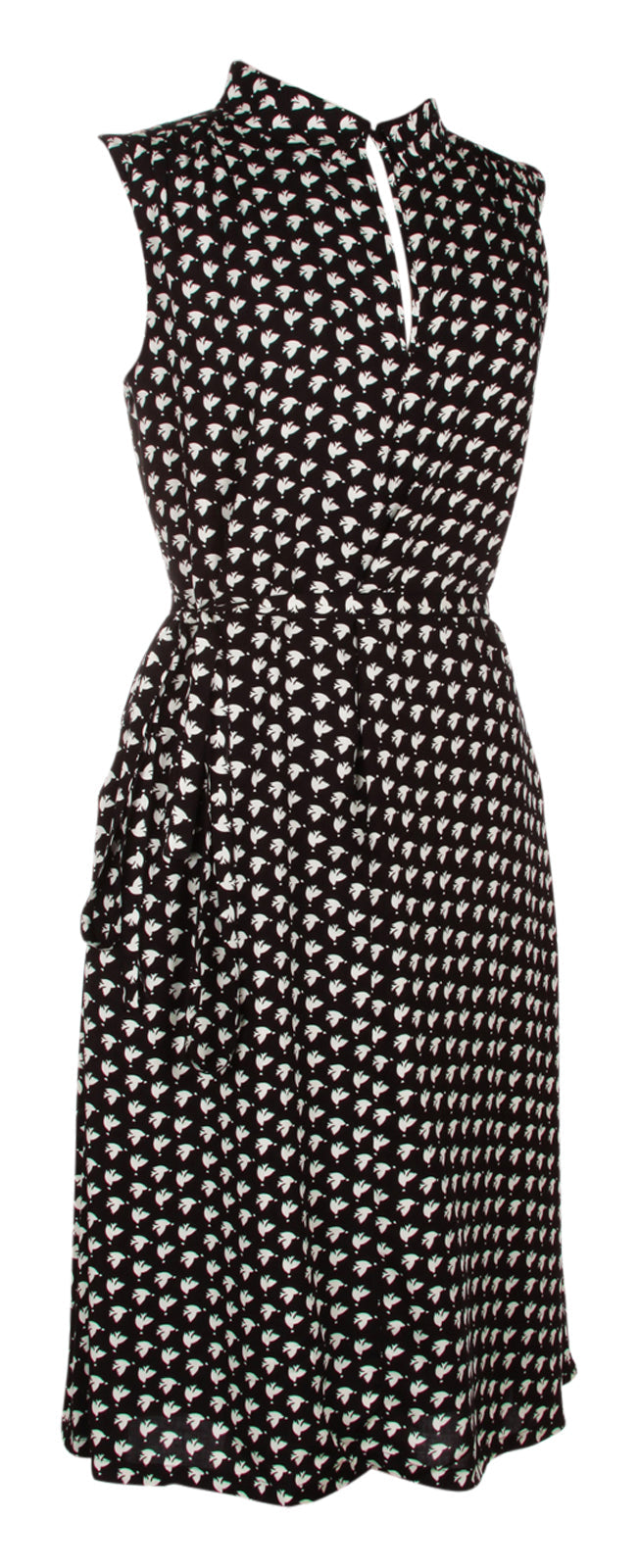 Mary Casual Vintage Inspired Day Dress in Black Birds