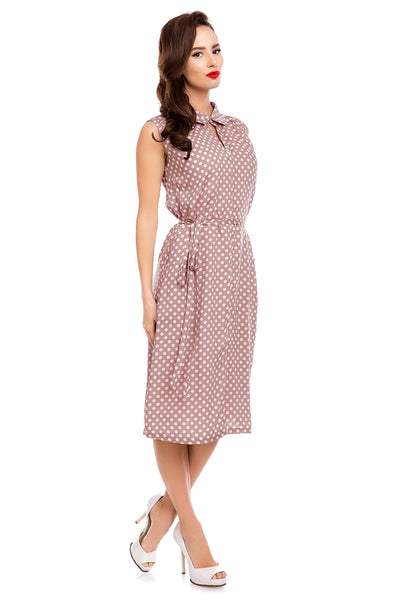 Mary Casual Vintage Inspired Day Dress in Pink
