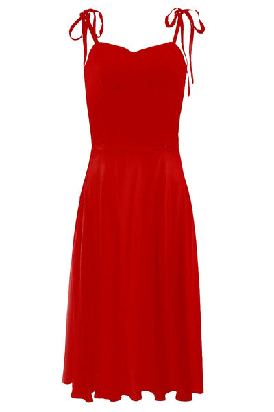 Lorraine Strapped dress with Sweetheart neckline in Red