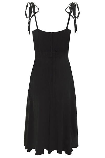 Lorraine Strapped dress with Sweetheart neckline in Black