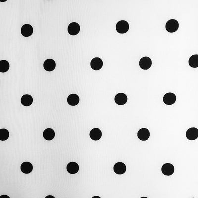 Regina Button Up White & Black Polka Dot Strappy Casual Dress