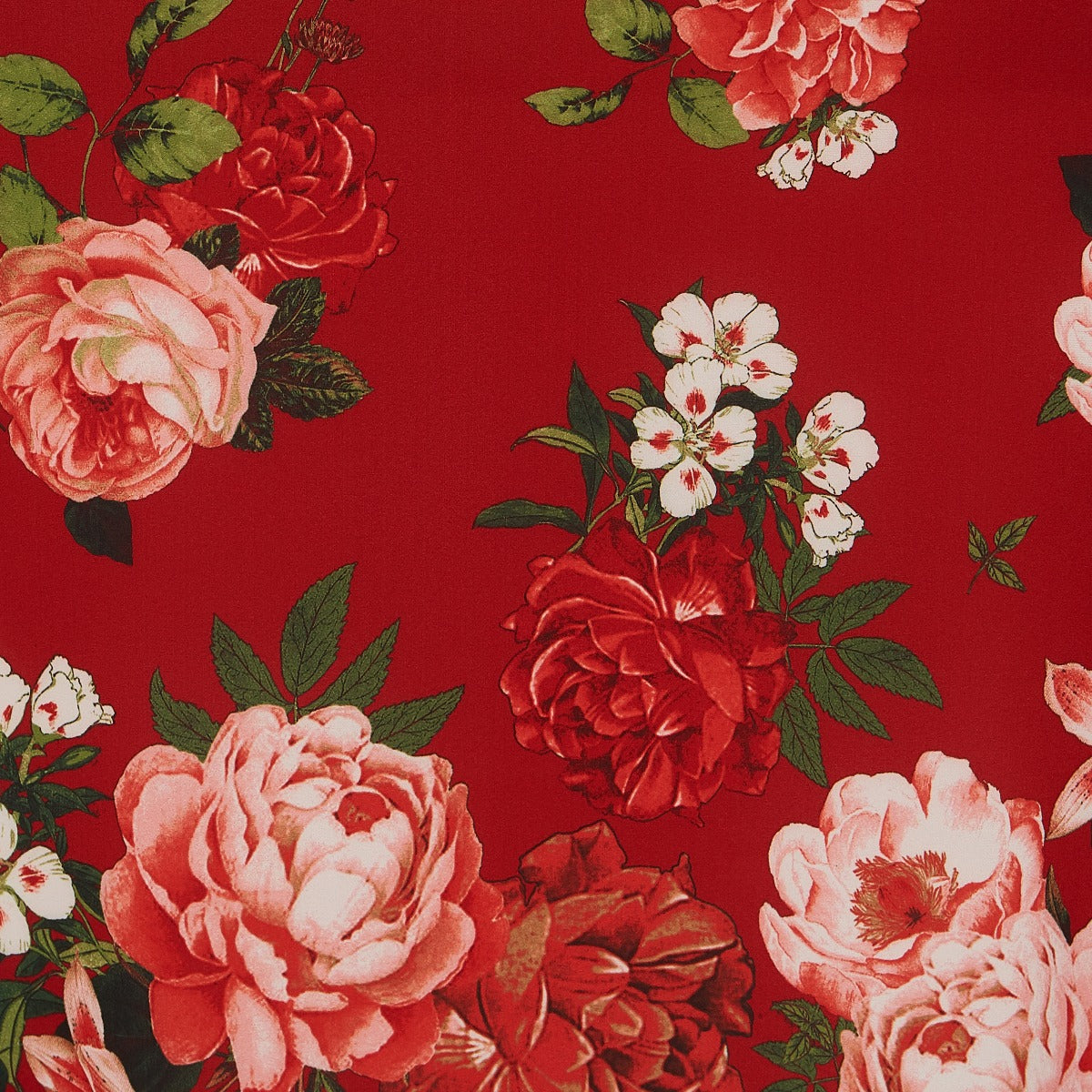 Viktoria 50s Inspired Aine Dress in Burgundy and Raising Flowers