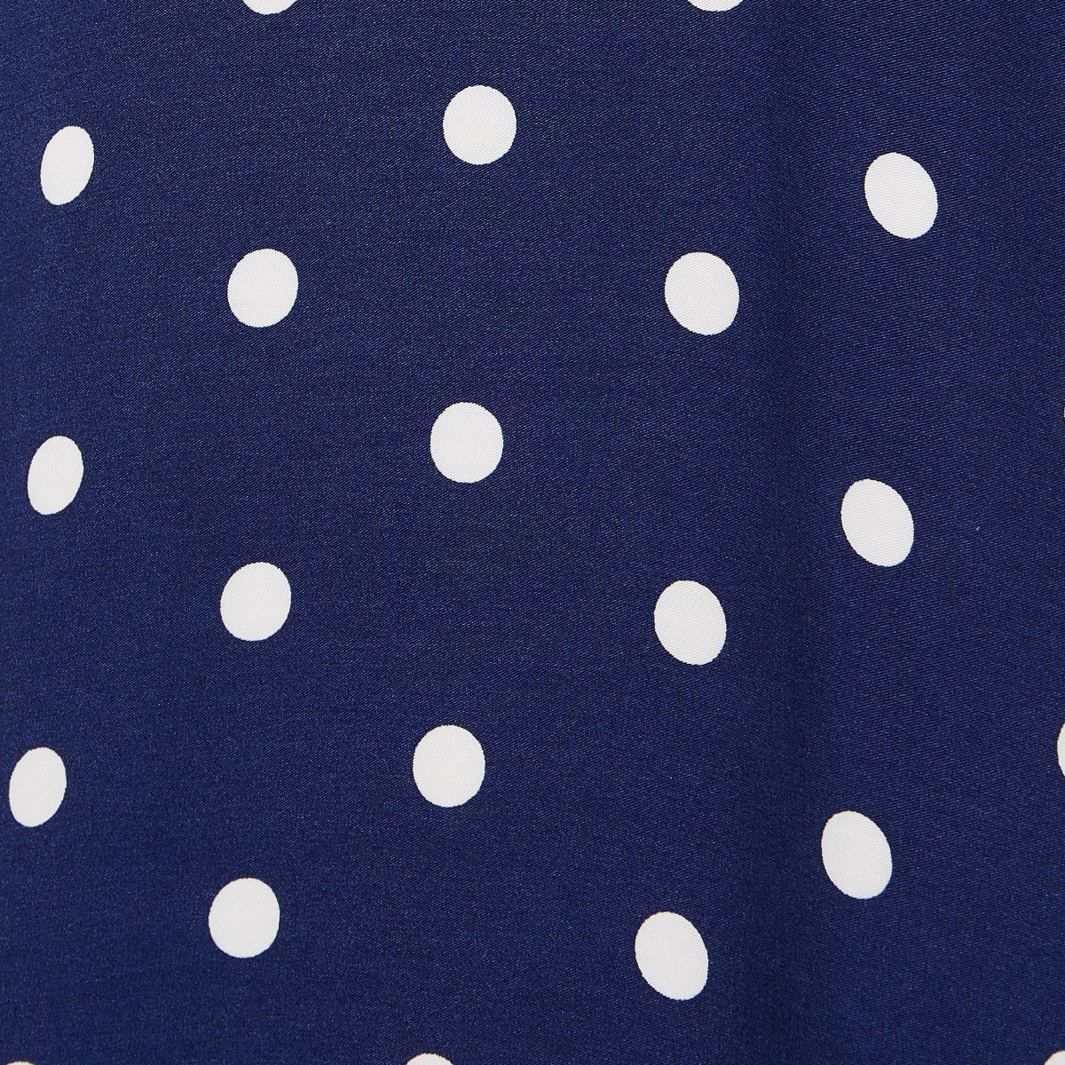Janice Summer Dress in Dark Blue-White Polka Dot