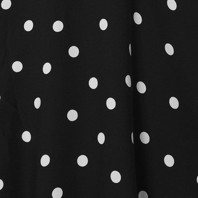 Janice Summer Dress in White and Black Polka Dot