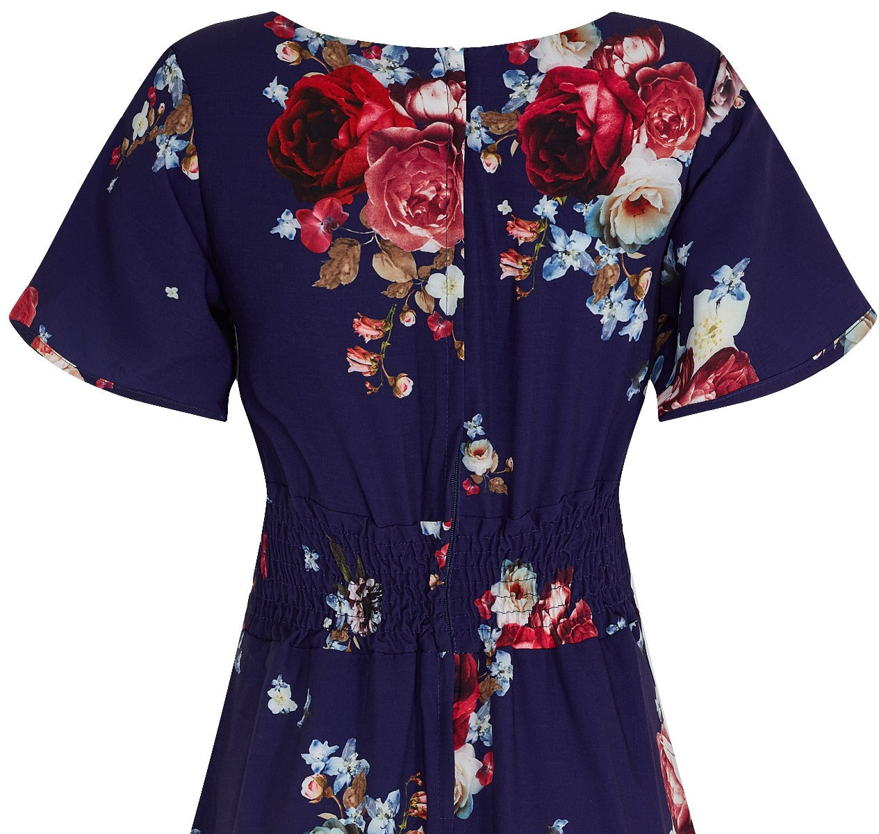 Janice Summer Dress with Floral print in Navy ?