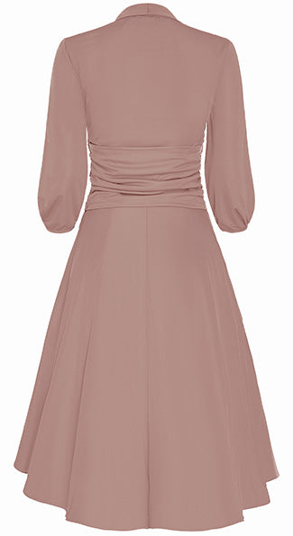 Sandra Vintage  Stretchy Pale Pink Bow Tie Dress
