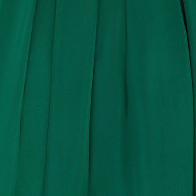 Amanda Scoop Neck Satin Swing Dress in Emerald Green