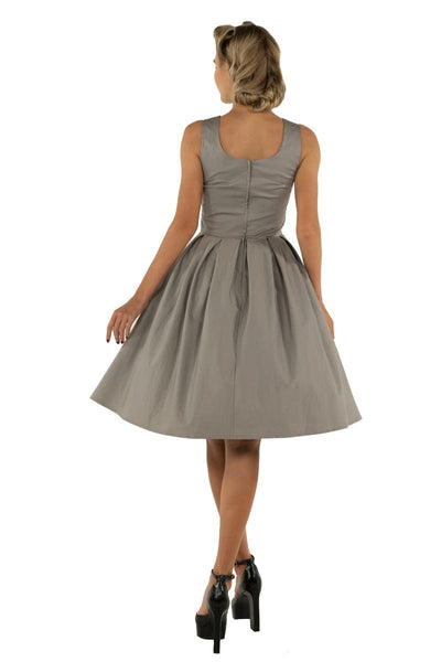 Amanda Scoop Neck Swing Dress in Grey