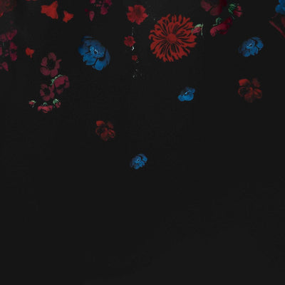 Gorgeous Amanda 50s Inspired Swing Dress Black Flower Print
