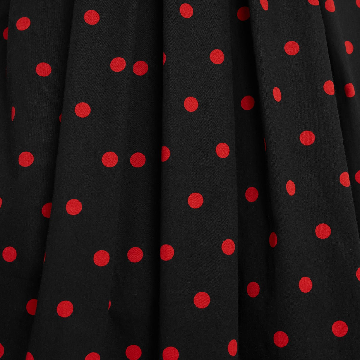 EUC Amanda Flared Dress Sexy Back Straps - Black & Red Polka