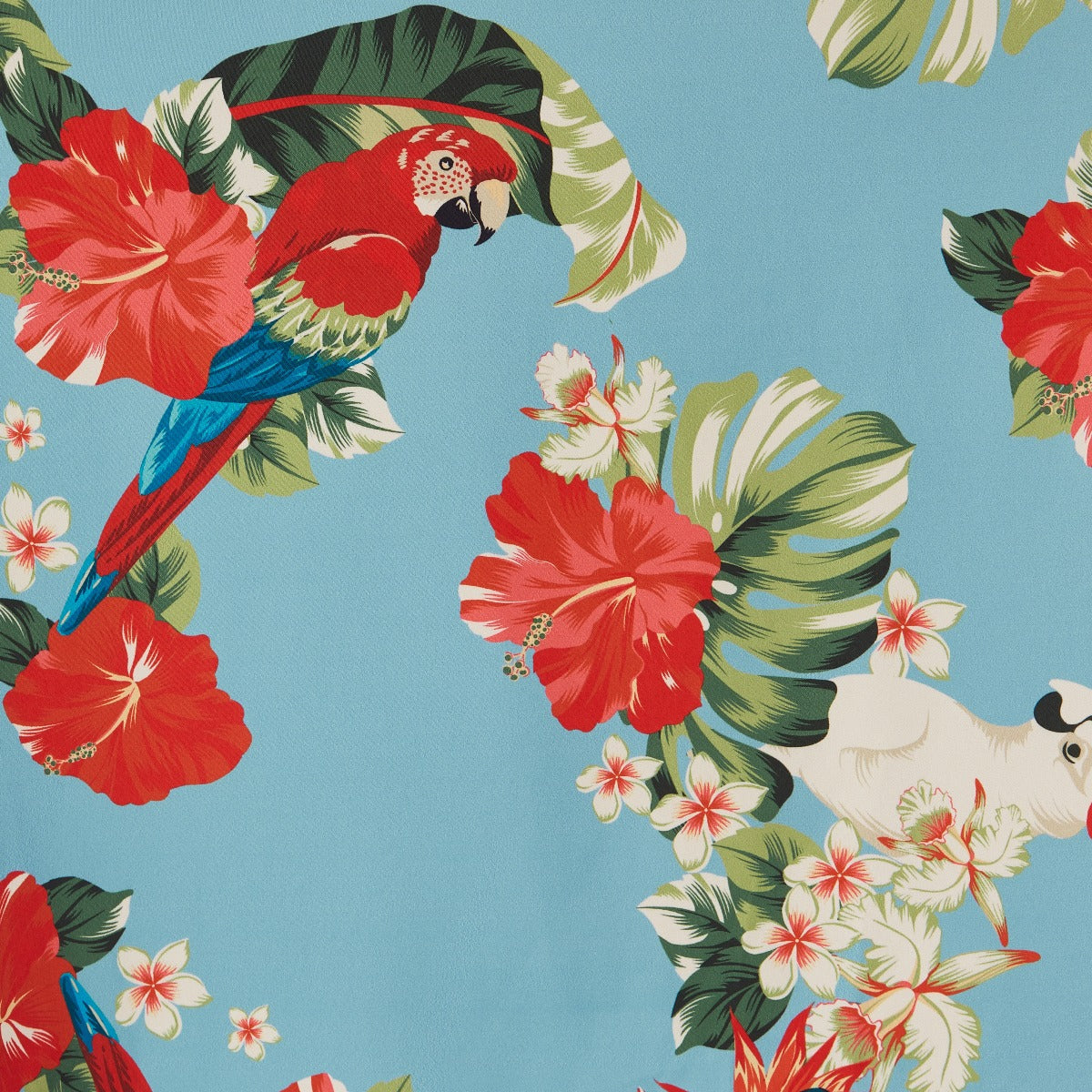 Patricia Subtle-Yet-Sexy Parrot Print Dress in Light Blue