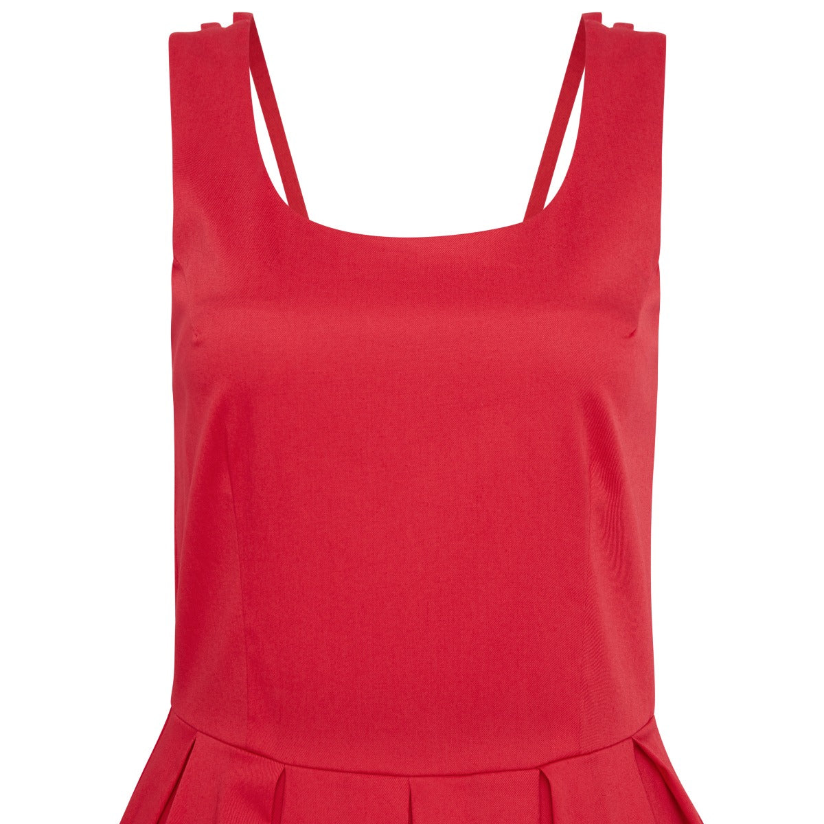 Patricia  Subtle-Yet-Sexy Flared Vintage Inspired Dress Red