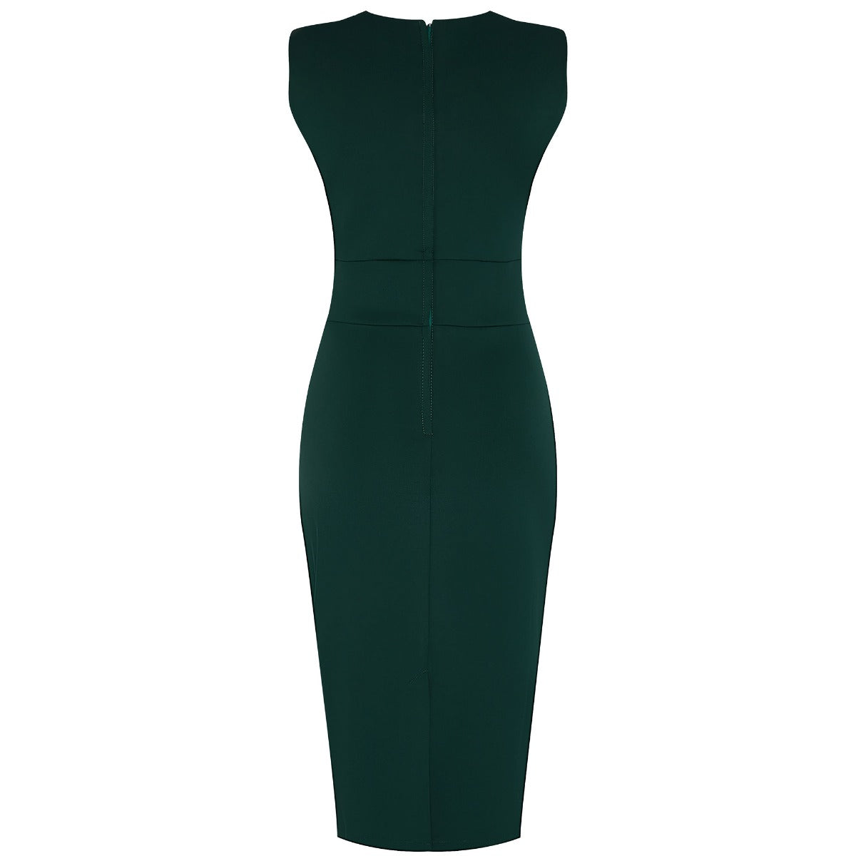 Emma Queen Anne Neckline Wiggle Dress - Green