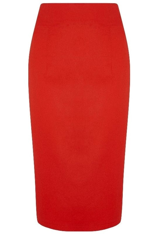 Vintage 50s Style Pencil Skirt in Red