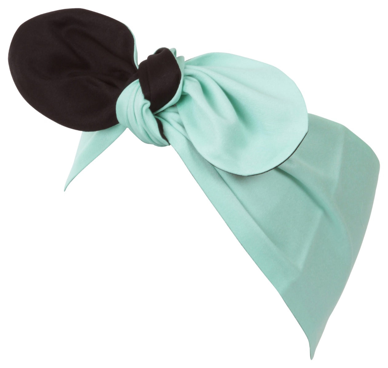 Vintage Inspired Plain Headband - Mint/Black
