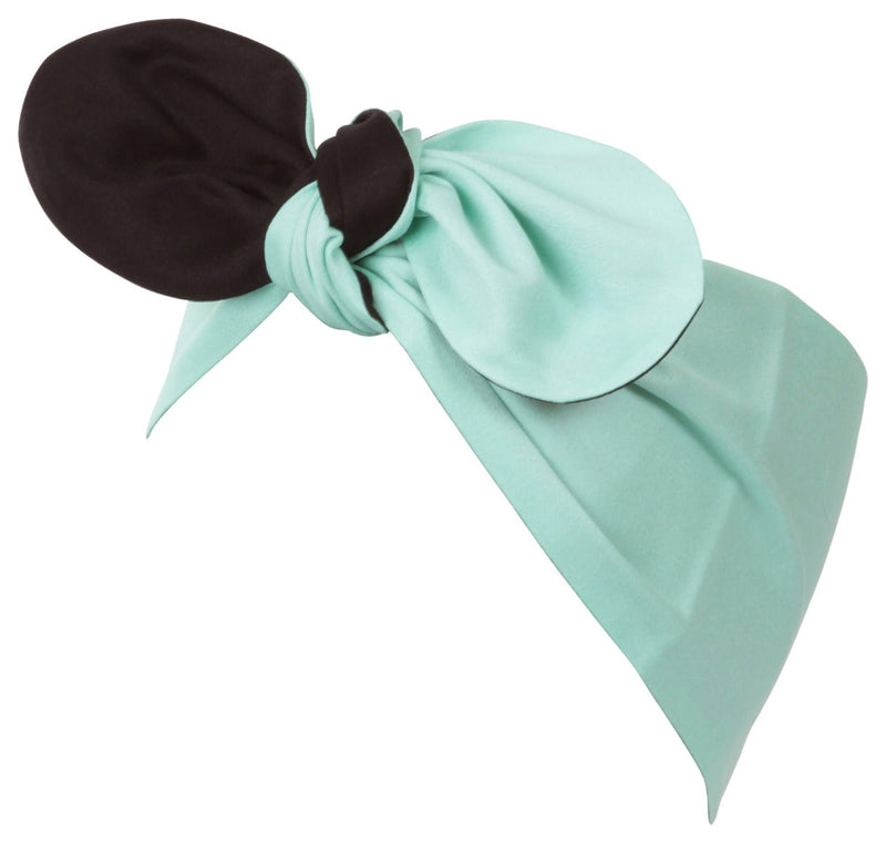 Vintage Inspired Plain Headband - Mint/Black