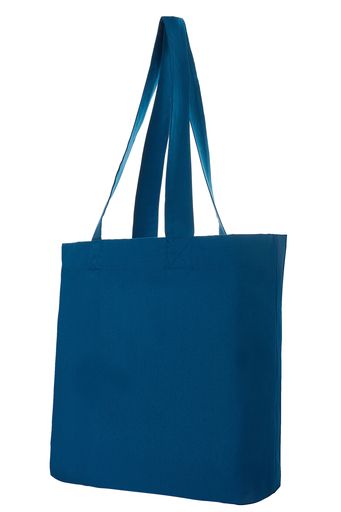 Vintage Inspired Tote Bag in Peacock Blue