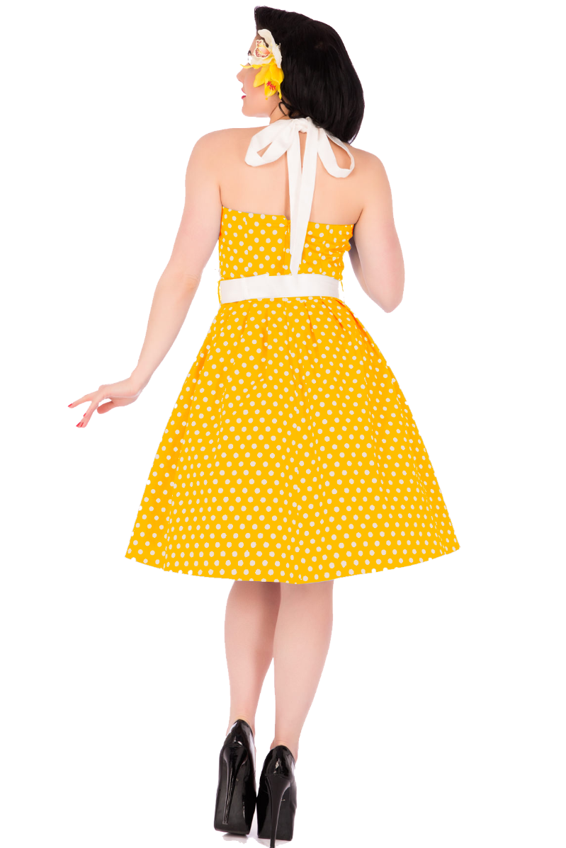 Sophie Two Toned Rockabilly 1950s Dress in Yellow