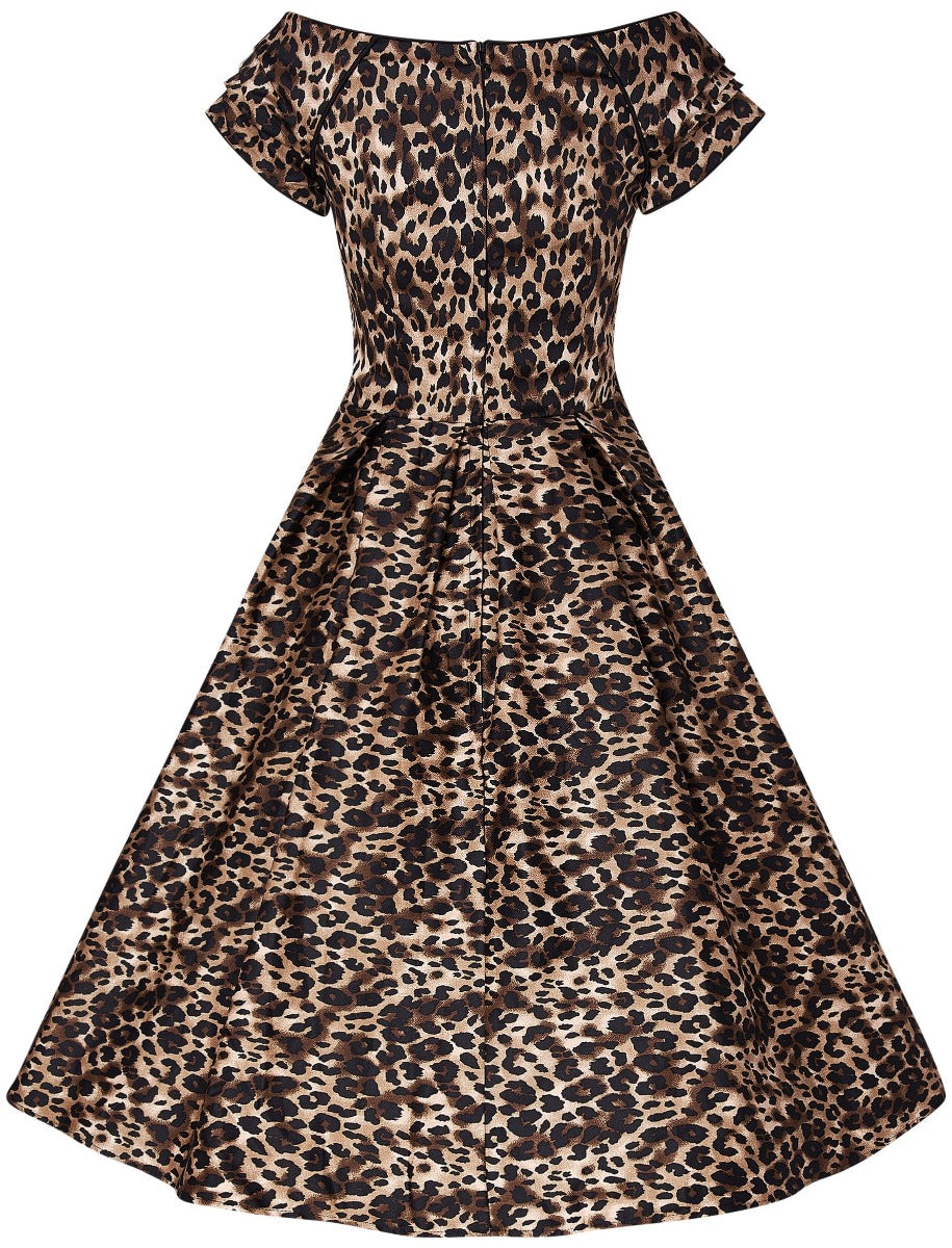 Lily Swing Dress in Leopard Print