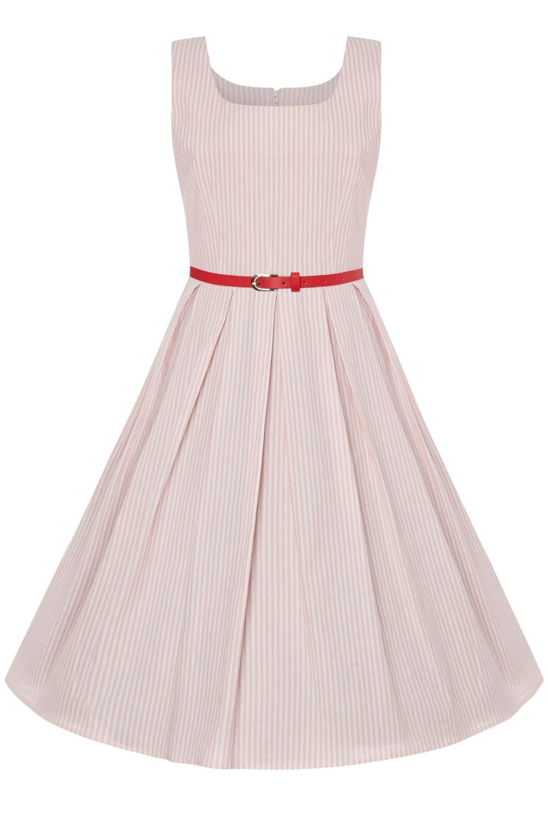 Kids Pink Striped Swing Dress
