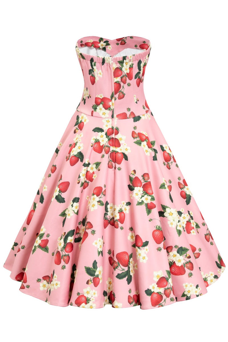Melissa Retro Pink Strawberry Dress