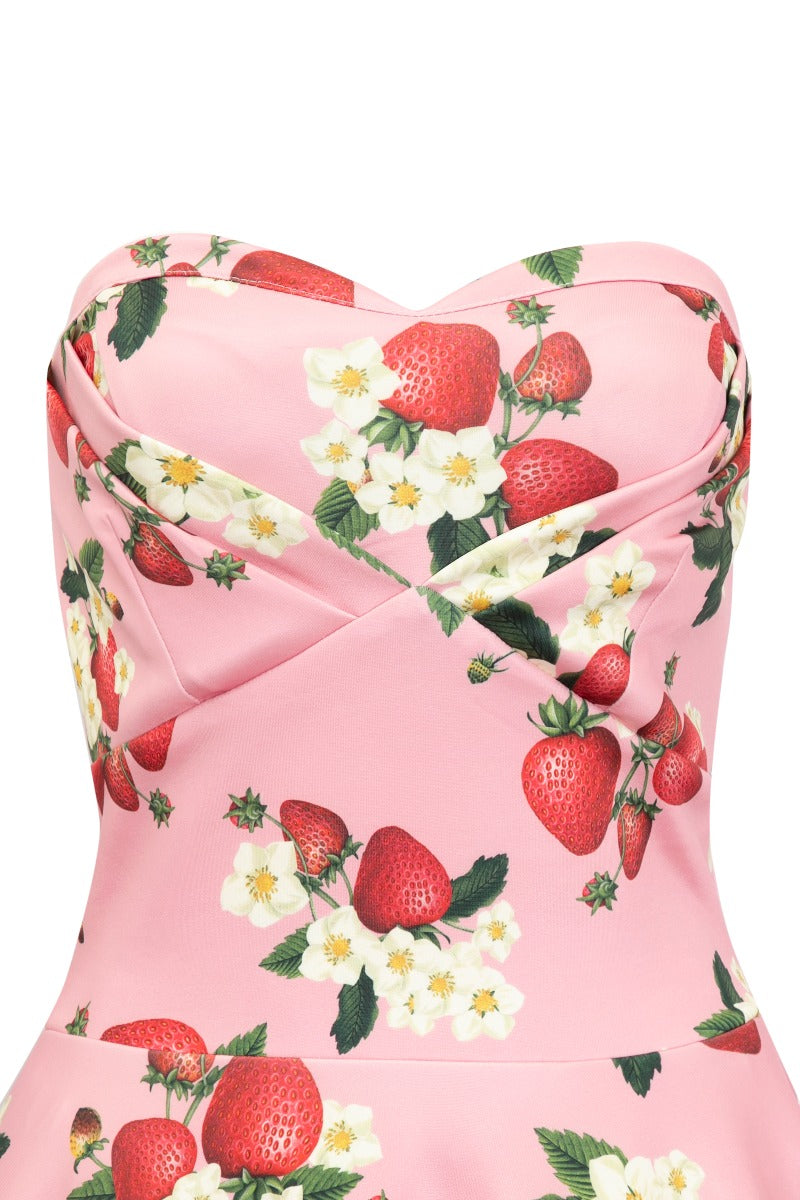 Melissa Retro Pink Strawberry Dress