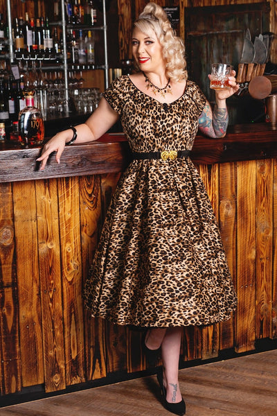 Lily Swing Dress in Leopard Print