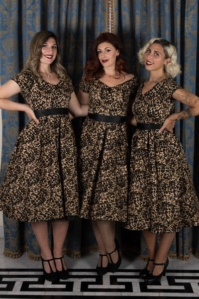 Lily Swing Dress in Leopard Print